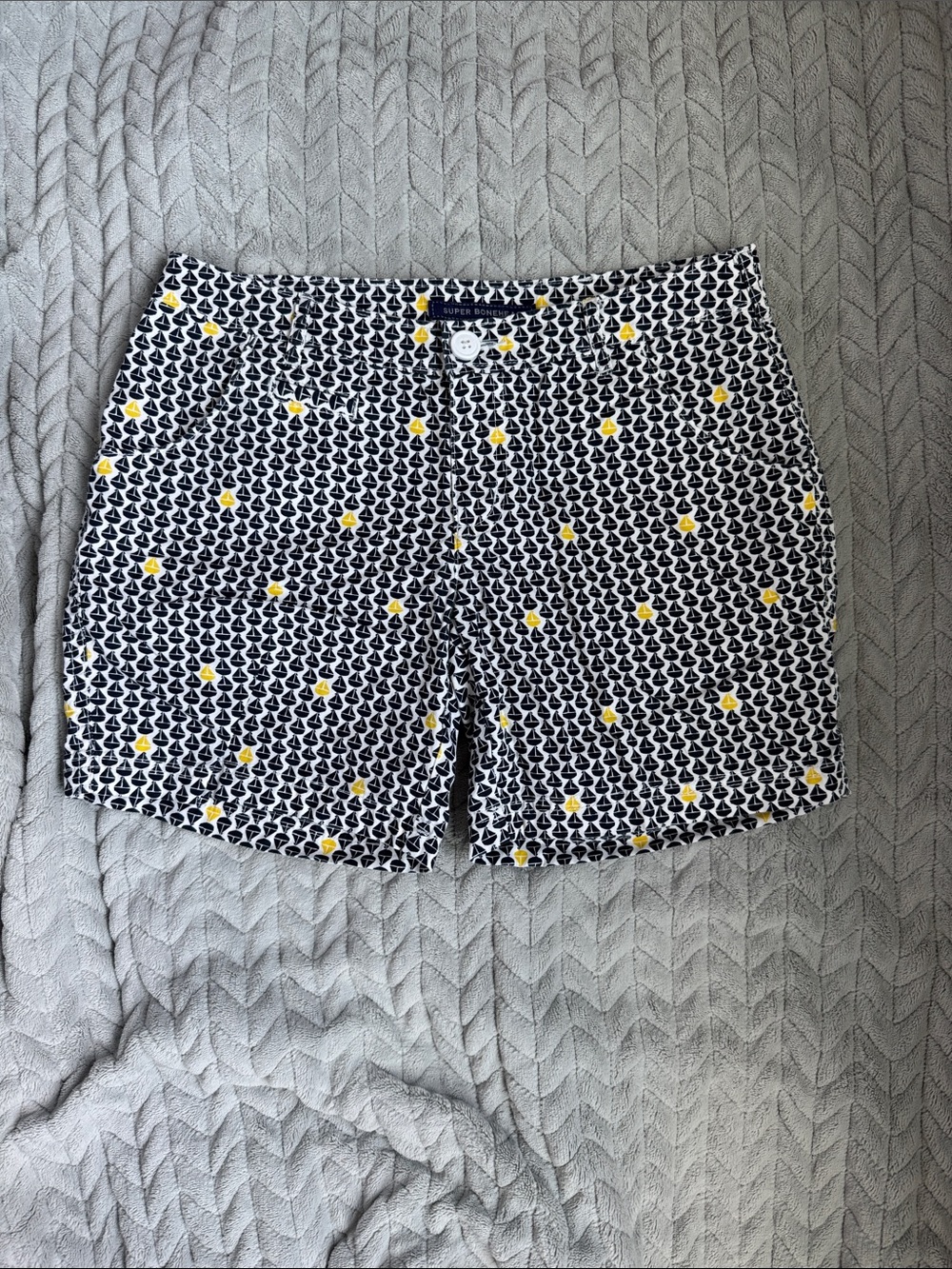 Columbia Blue, Yellow, Sailboat PFG Shorts